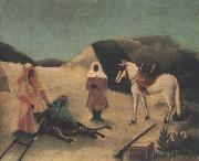 Henri Rousseau The Tiger Hunt Spain oil painting artist